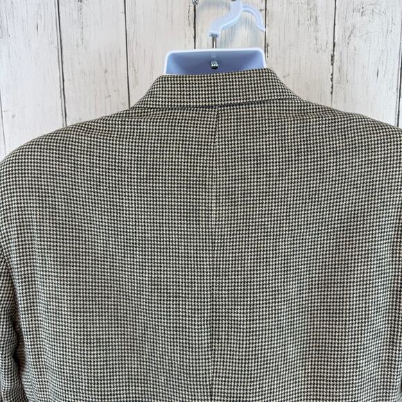 VTG Brooks Brothers Black White Houndstooth 2-Button Sport Coat Blazer Size 41L - Picture 7 of 16